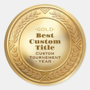 Medaille Aangepast 3D Realistisch Bewerkbaar Folie Ronde Sticker