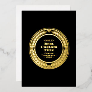 Medaille Aangepast 3D Realistisch Bewerkbaar Folie Uitnodiging