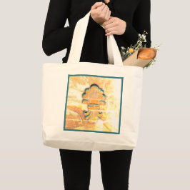 medaille in stijl grote tote bag