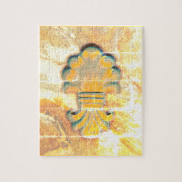 medaille in stijl legpuzzel