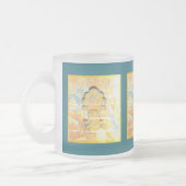 medaille in  stijl matglas koffiemok (Links)