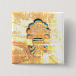 medaille in  stijl vierkante button 5,1 cm