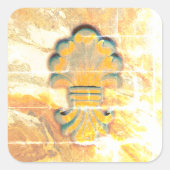 medaille in  stijl vierkante sticker (Voorkant)