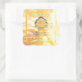 medaille in  stijl vierkante sticker (Tas)