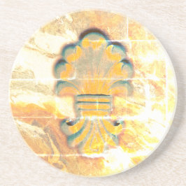 medaille in  stijl zandsteen onderzetter