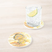 medaille in  stijl zandsteen onderzetter (Zijkant)