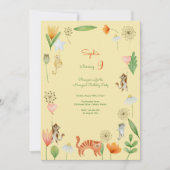 Medaille Katten en Bloemen Verjaardagsfeestje Kaart (Voorkant)