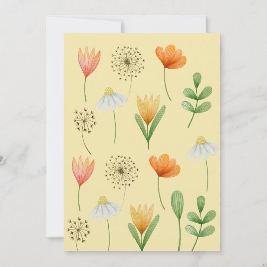 Medaille Katten en Bloemen Verjaardagsfeestje Kaart (Achterkant)