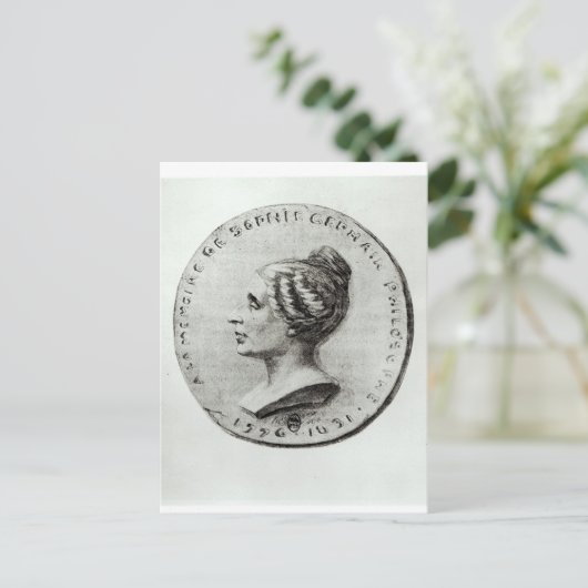Medaille met Sophie Germain Briefkaart (Staand voorkant)