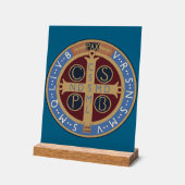 Medaille van de Heilige Benedictus Acryl Bord (Hoek)
