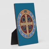 Medaille van de Heilige Benedictus Fotoplaat (Zijkant)