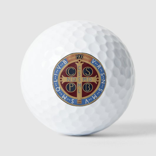 Medaille van de Heilige Benedictus Golfballen (Voorkant)