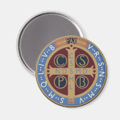 Medaille van de Heilige Benedictus Magneet (Voorkant / Achterkant)