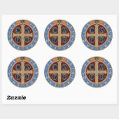 Medaille van de Heilige Benedictus Ronde Sticker (Vel)