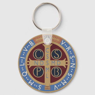 Medaille van de Heilige Benedictus Sleutelhanger