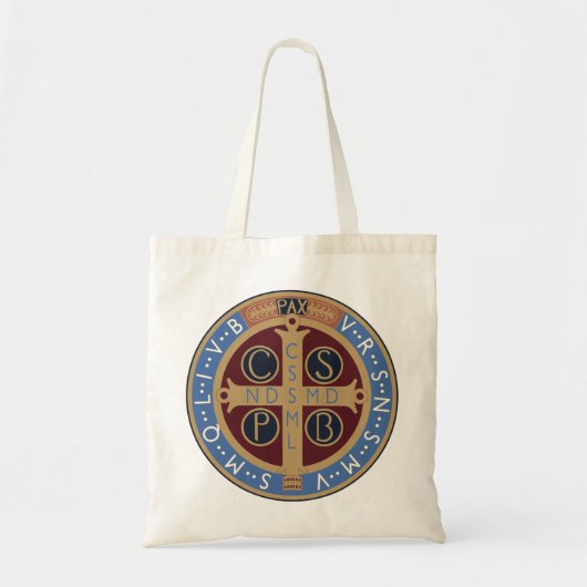 Medaille van de Heilige Benedictus Tote Bag (Voorkant)