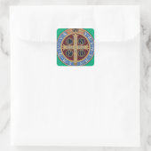 Medaille van de Heilige Benedictus Vierkante Sticker (Tas)