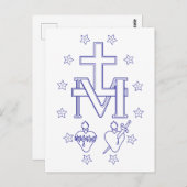 Medaille van Onze Lieve Vrouw van Genade Briefkaart (Voorkant / Achterkant)