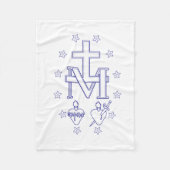 Medaille van Onze Lieve Vrouw van Genade Fleece Deken (Voorkant)