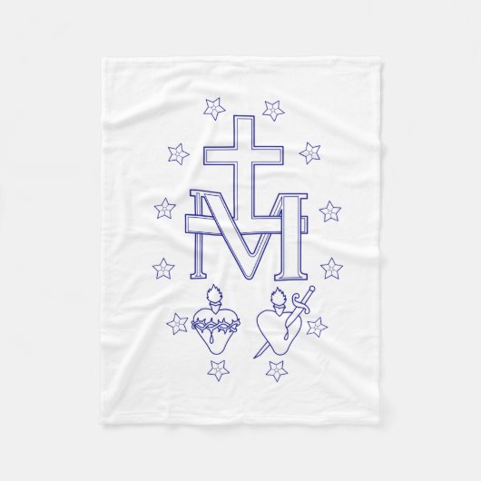 Medaille van Onze Lieve Vrouw van Genade Fleece Deken (Voorkant)