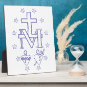 Medaille van Onze Lieve Vrouw van Genade Fotoplaat (Zijkant)