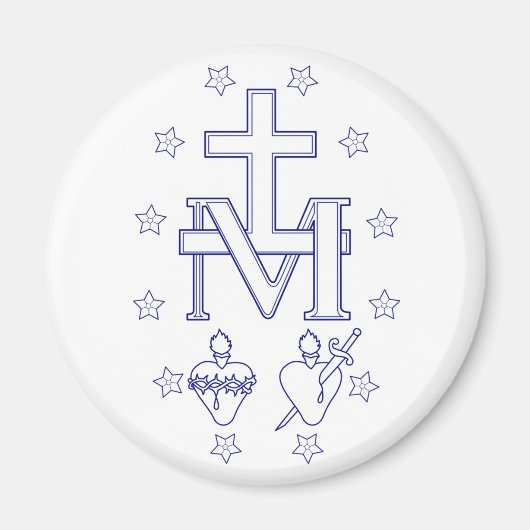 Medaille van Onze Lieve Vrouw van Genade Magneet (Voorkant)