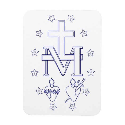 Medaille van Onze Lieve Vrouw van Genade Magneet (Verticaal)