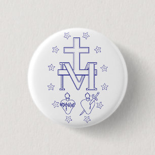 Medaille van Onze Lieve Vrouw van Genade Mirakel K Ronde Button 3,2 Cm