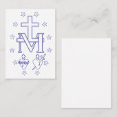 Medaille van Onze Lieve Vrouw van Genade Notitiekaartje (Voorkant / Achterkant)
