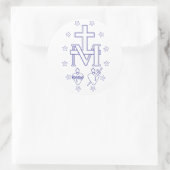 Medaille van Onze Lieve Vrouw van Genade Ronde Sticker (Tas)