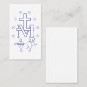 Medaille van Onze Lieve Vrouw van Genade Visitekaartje (Voorkant / Achterkant)