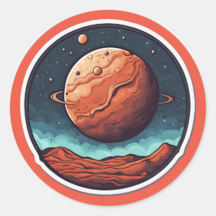 Medaille voor de beste astronaut ter wereld ronde sticker