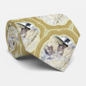 Medailles in Blauw en Aarde Groen Stropdas (Opgerold)