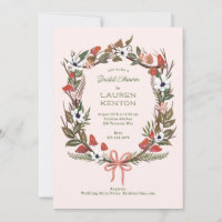 Medaillon krans bos paddenstoel blush
