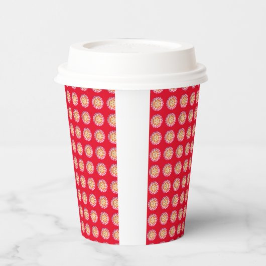Medaillon Red Paper Cup Papieren Bekers (Links)