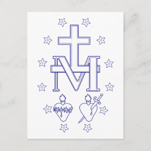 Medaillon van Onze Lieve Vrouw van Genade Mirakel  Briefkaart