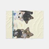 Medaka Cats Fleece Deken (Voorkant (Horizontaal))