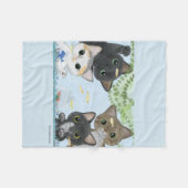 Medaka Cats Fleece Deken (Voorkant (Horizontaal))