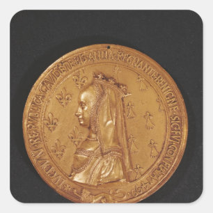 Medal die Anne van Bretagne voorstelt Vierkante Sticker
