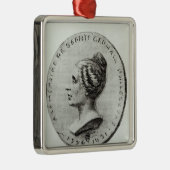Medal die Sophie Germain afschildert Metalen Ornament (Rechts)