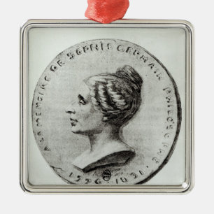 Medal die Sophie Germain afschildert Metalen Ornament