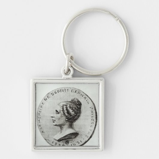 Medal die Sophie Germain afschildert Sleutelhanger (Voorkant)