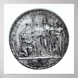 Medal geraakt door paus Julius III Poster