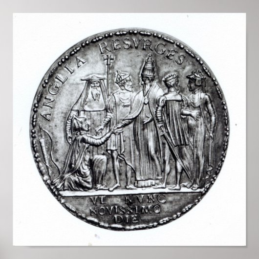 Medal geraakt door paus Julius III Poster (Voorkant)