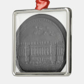 Medal met Bernini's ontwerp voor het Louvre Metalen Ornament (Links)
