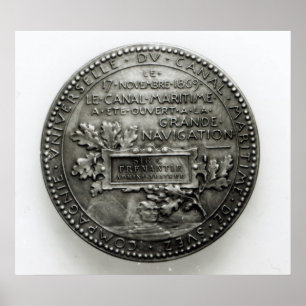 Medal ter herdenking van de opening van de Suez Poster