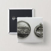Medal ter herdenking van de opening van de Suez Vierkante Button 5,1 Cm (Voorkant /achterkant)