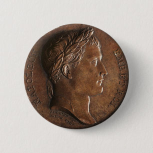 Medal van Napoleon Bonaparte Ronde Button 5,7 Cm