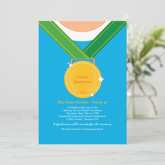 Medal Winners / Uitnodiging tot uitreiking voor ui (Staand voorkant)