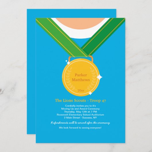 Medal Winners / Uitnodiging tot uitreiking voor ui (Voorkant / Achterkant)